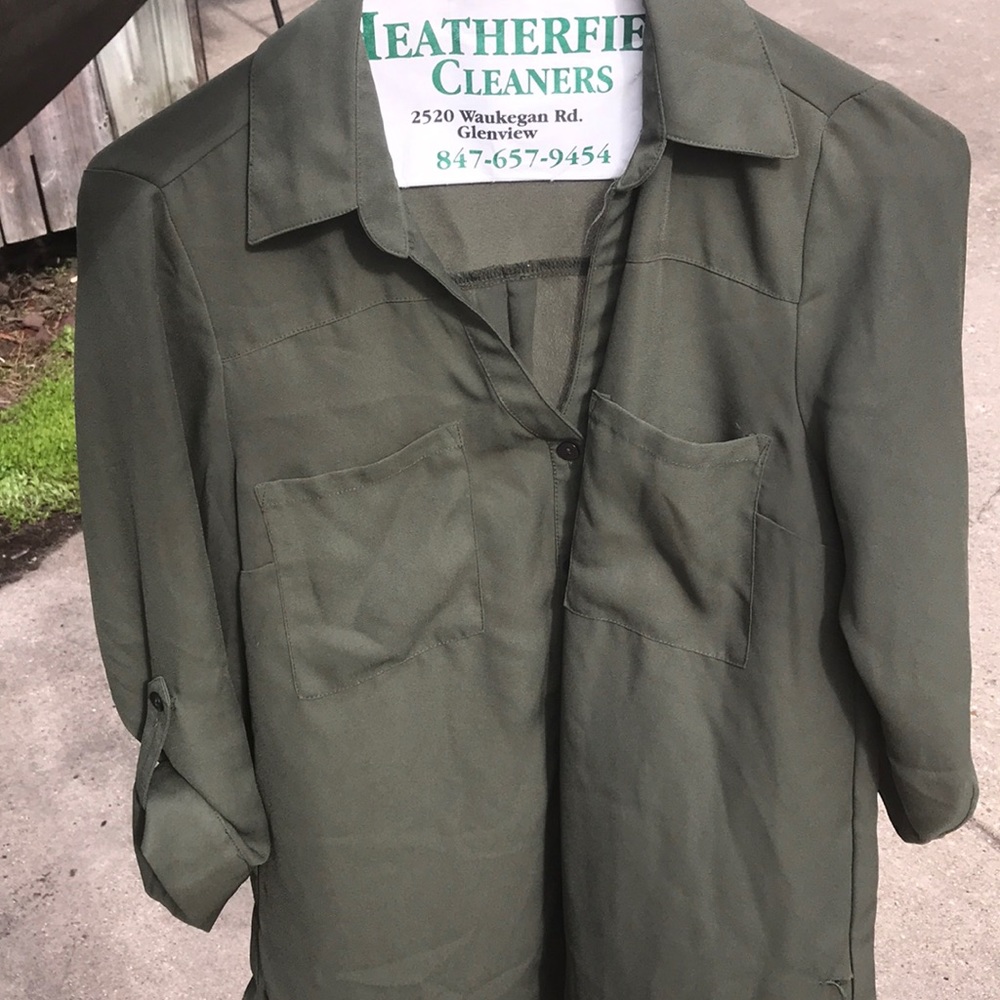 Olive green blouse